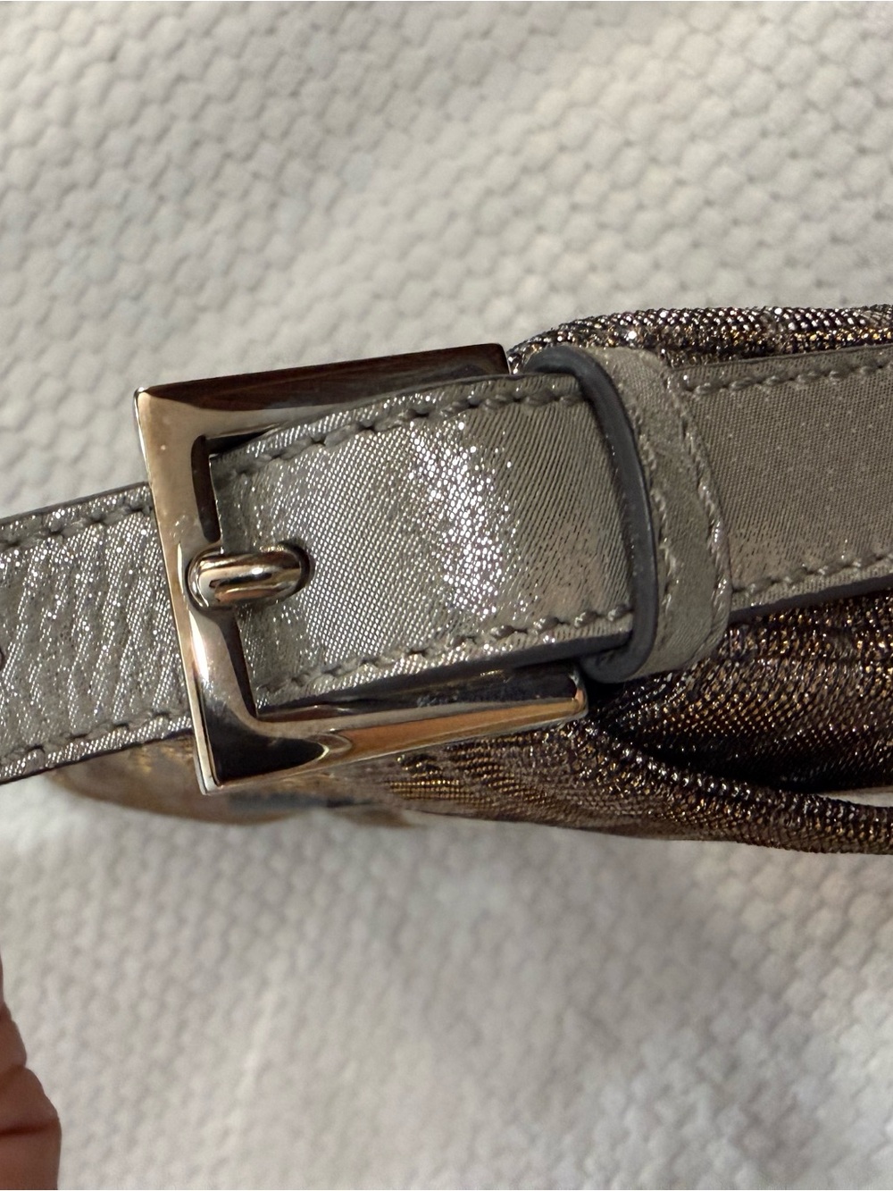 Fendi Monogram Zucca Shoulder Bag in Brown and Gray - Picture 10 of 16